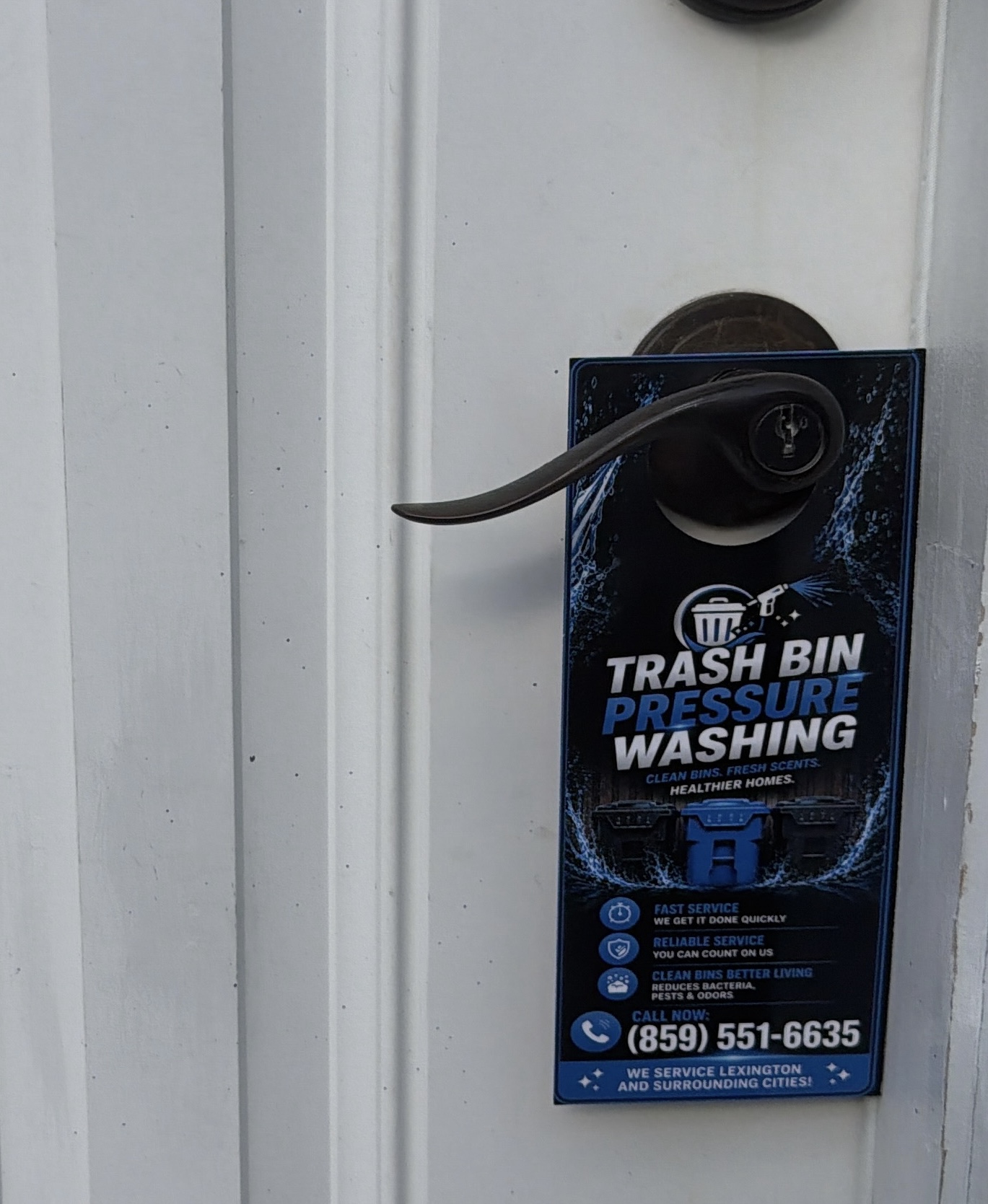 Door Hanger ~ Trash Bin Pressure Washing 