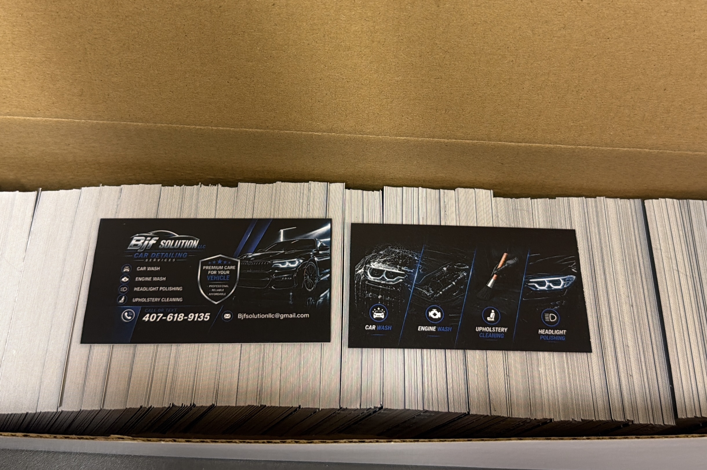 Tarjetas de Negocios ~ BJF Solution Car Detailing